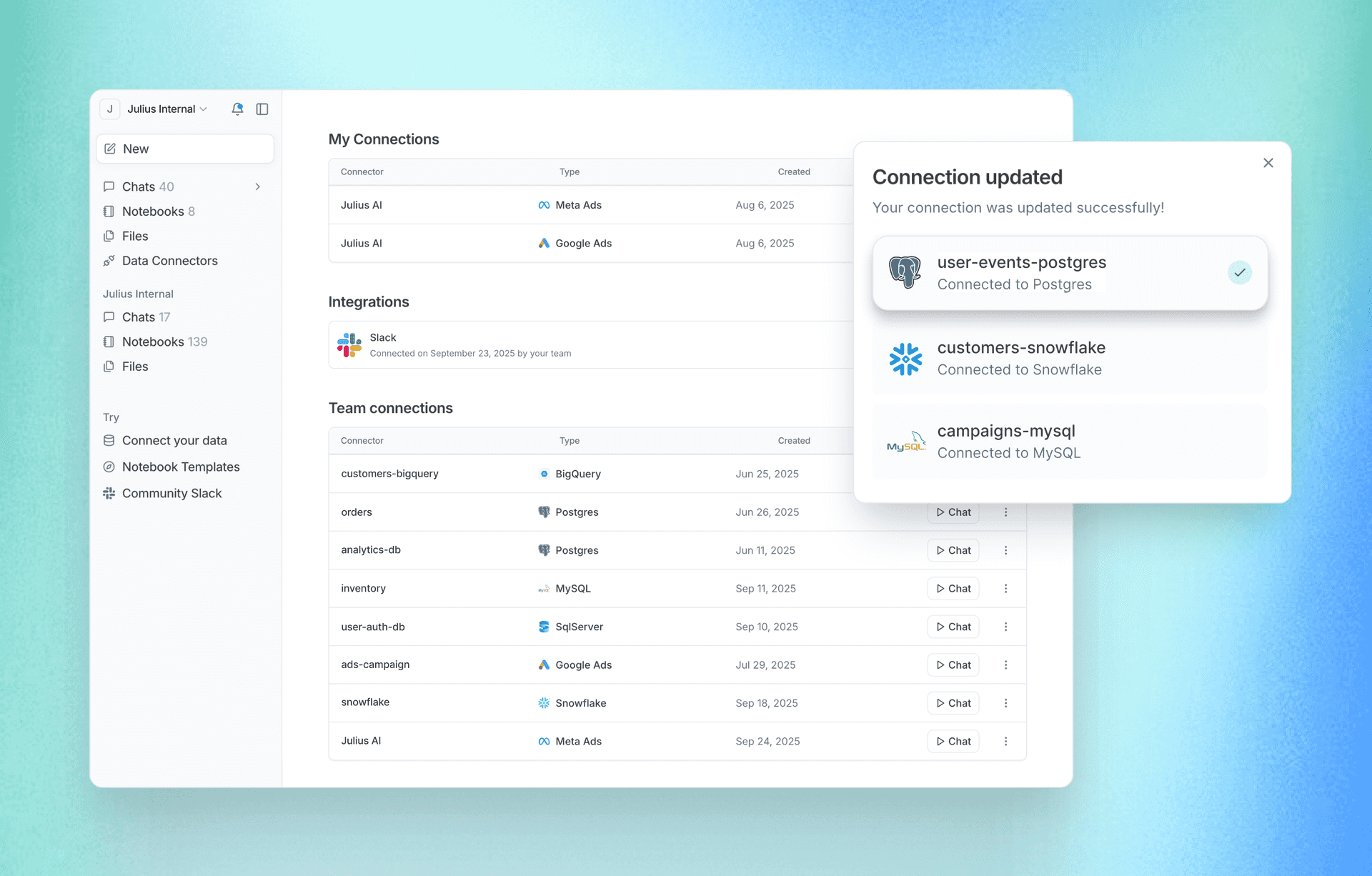 Julius AI: Chat with Your Data Using AI